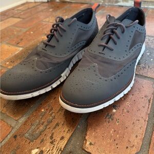 Men’s Cole Haan Zerogrand Dark Gray Oxfords with White Soles Shoes Sz 13